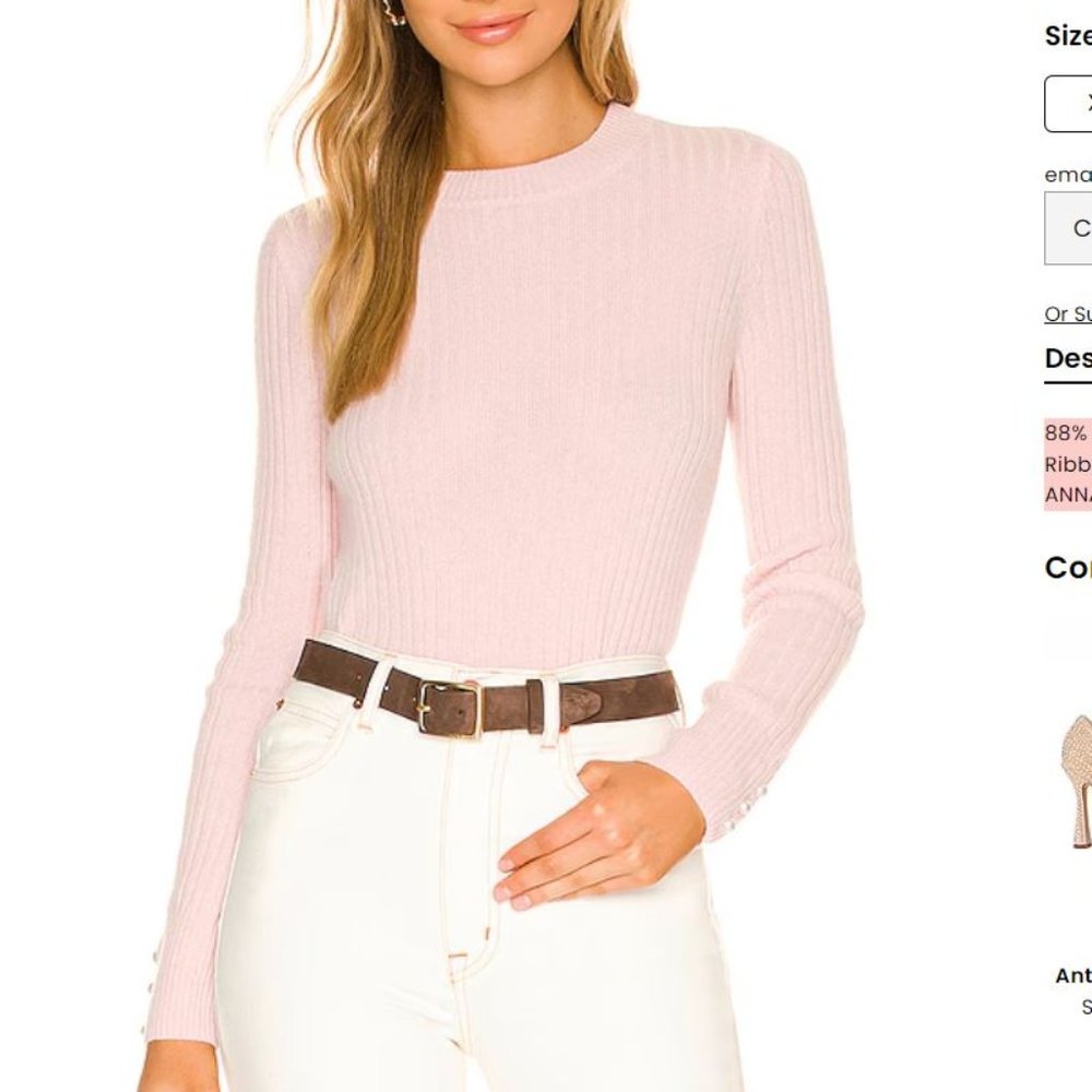 Annabelle Sweater (pink cashmere sweater)